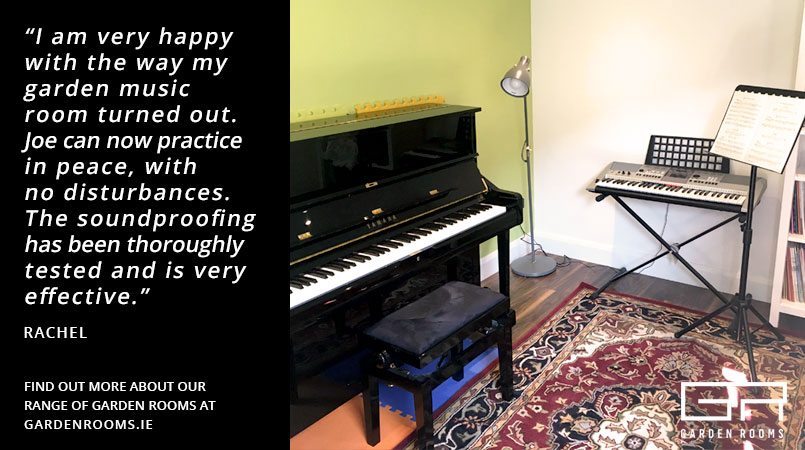 Music Room in a Garden Room - Testimonial - Garden Rooms Dublin