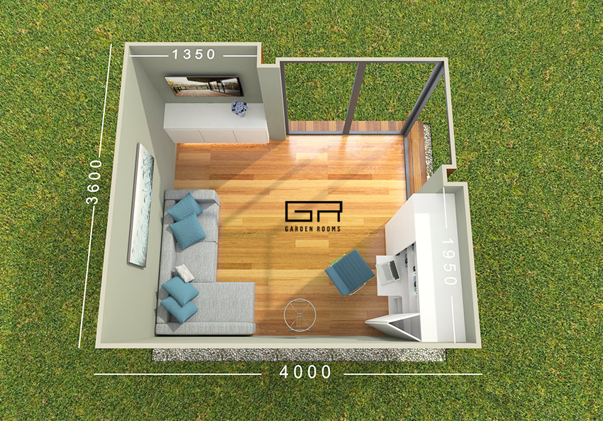 Garden Room Ireland - Cube 15 - Floor Plan