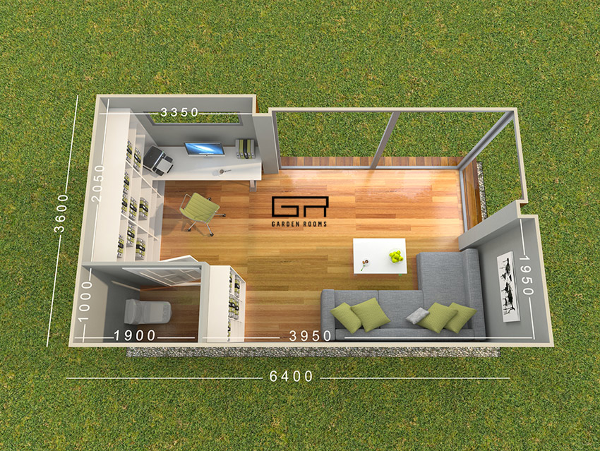 Garden Room Ireland - Cube 23 - Floor Plan