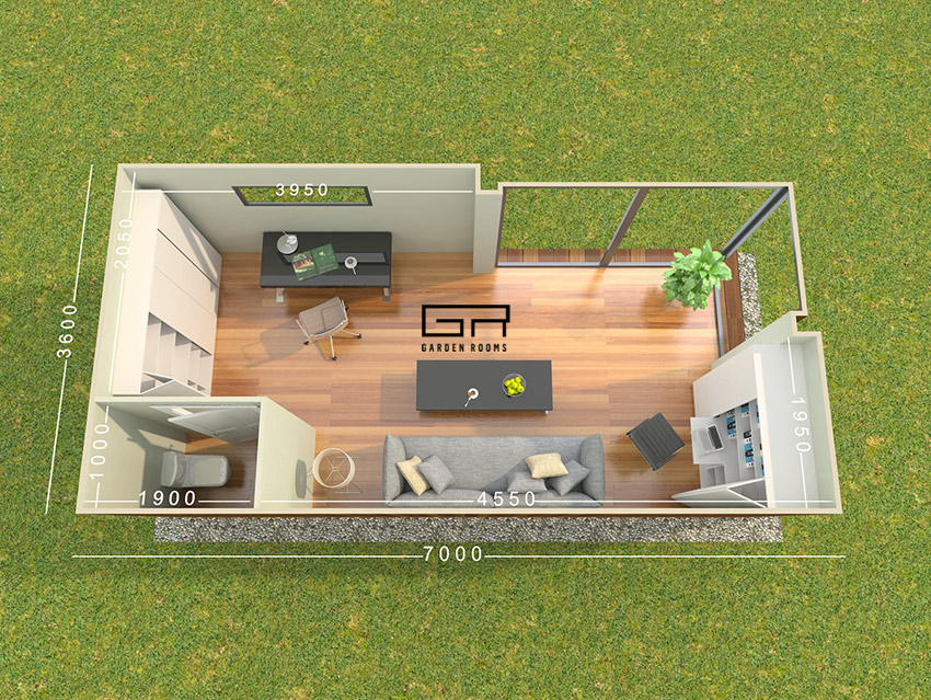 Garden Room Ireland - Cube 25 - Floor Plan
