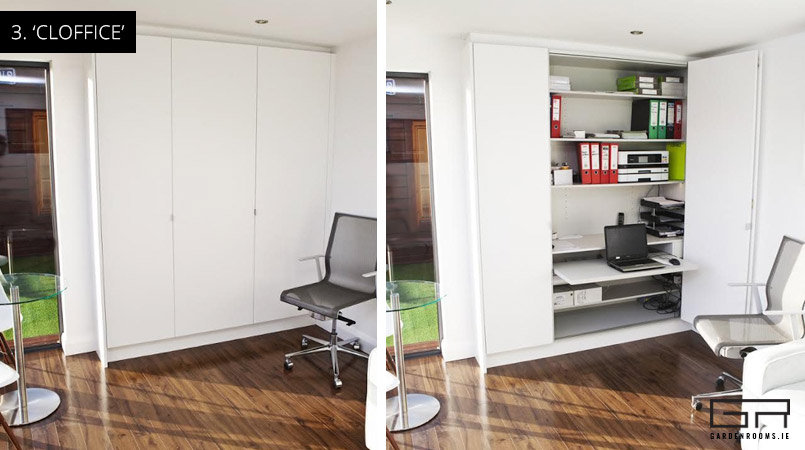 3. Cloffice Storage Ideas Garden Rooms