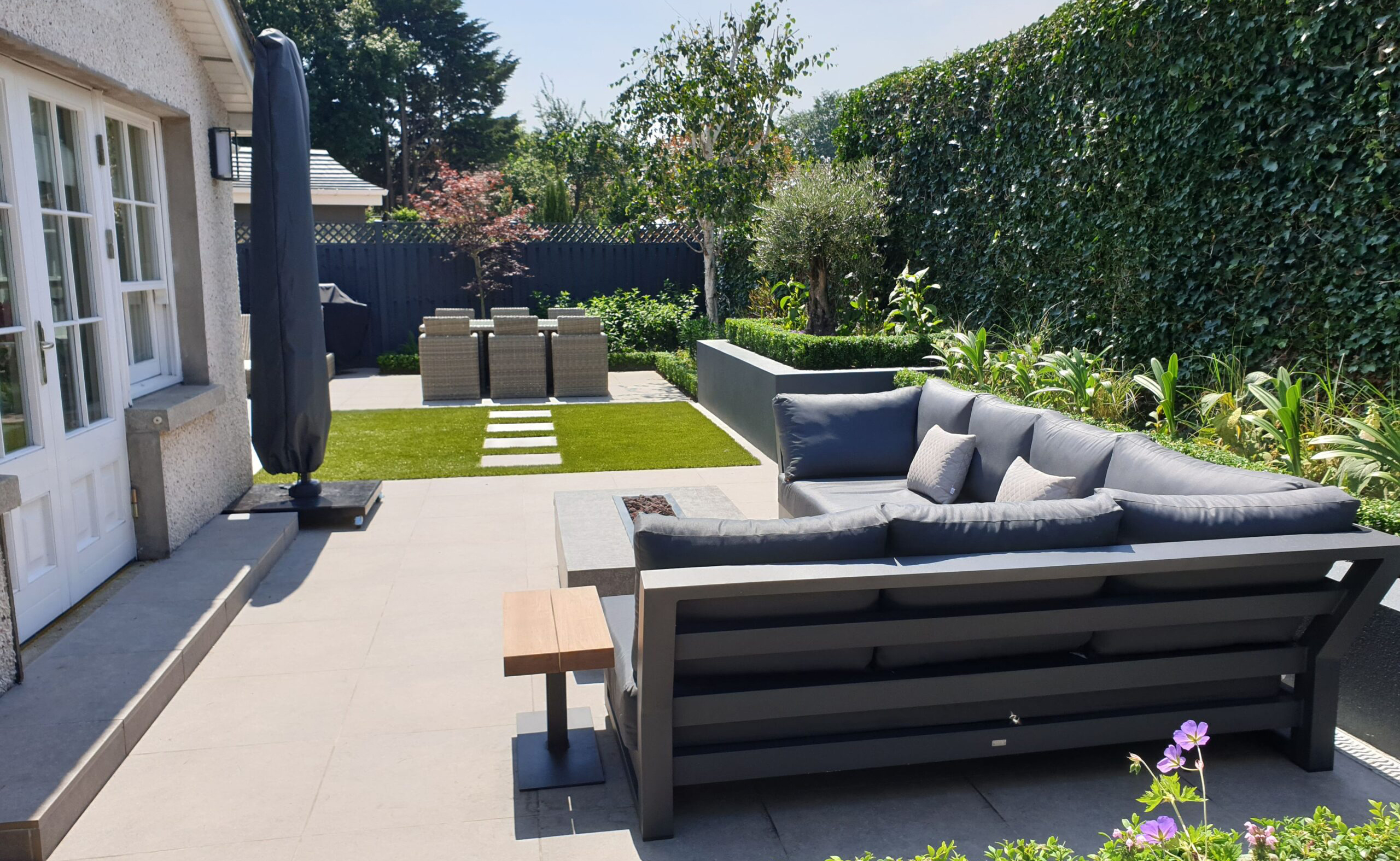 Porcelain patios are low maintenance and good for Irish gardens