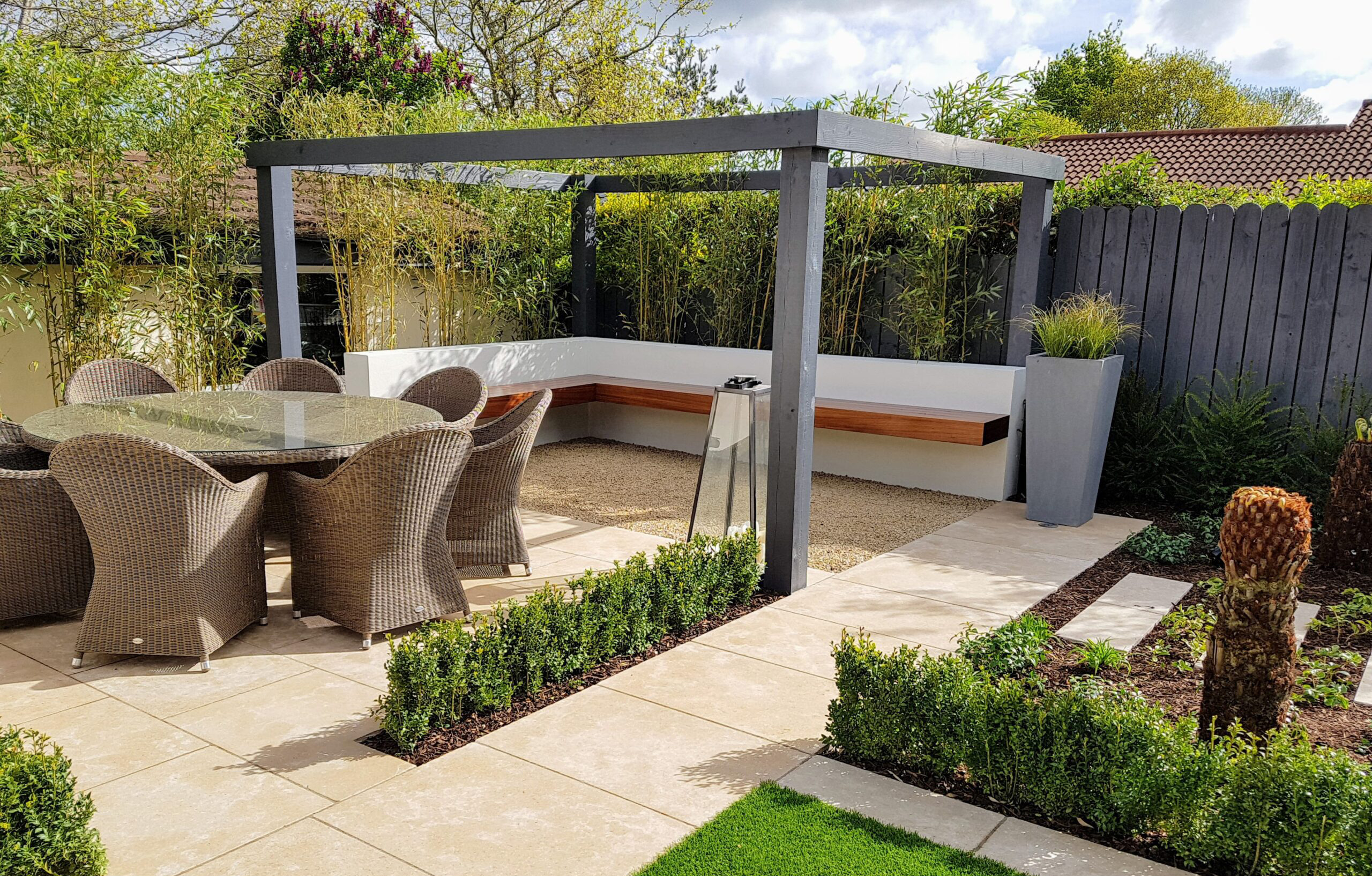 A mix of hard landscaping ideas for a garden in Ireland